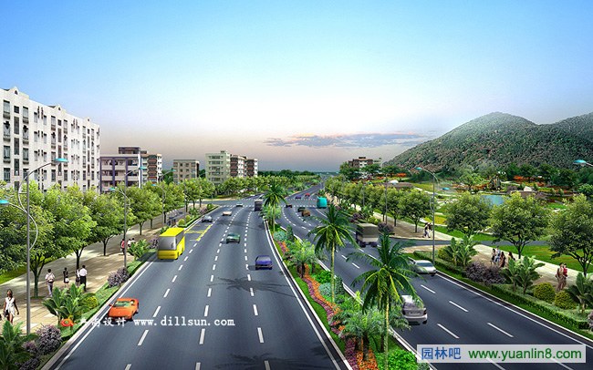 道路景观效果图的制作思路