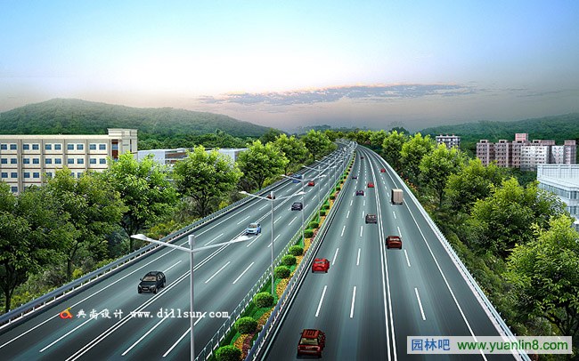 道路景观效果图的制作思路
