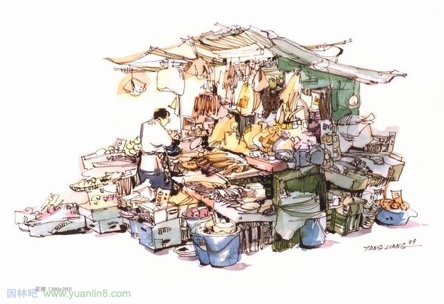 唐亮钢笔画作品4图