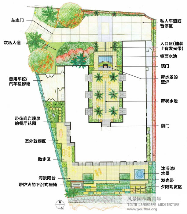 节水型住宅花园范例-Lunada海湾南加州住宅花园