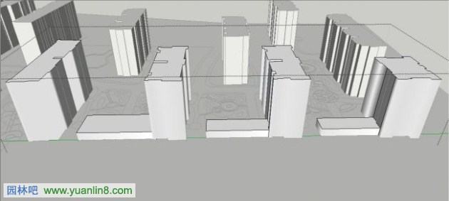 [SU教程]景观模型中的建筑体块简单高效建模方法