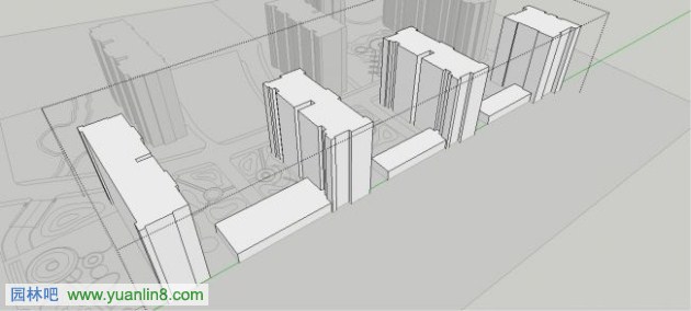 [SU教程]景观模型中的建筑体块简单高效建模方法