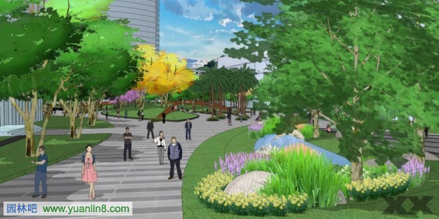 高科技产业园 景观SketchUp设计方案