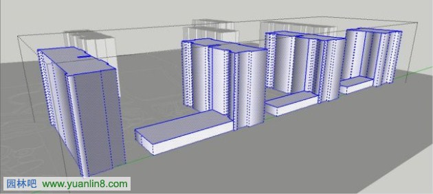 [SU教程]景观模型中的建筑体块简单高效建模方法